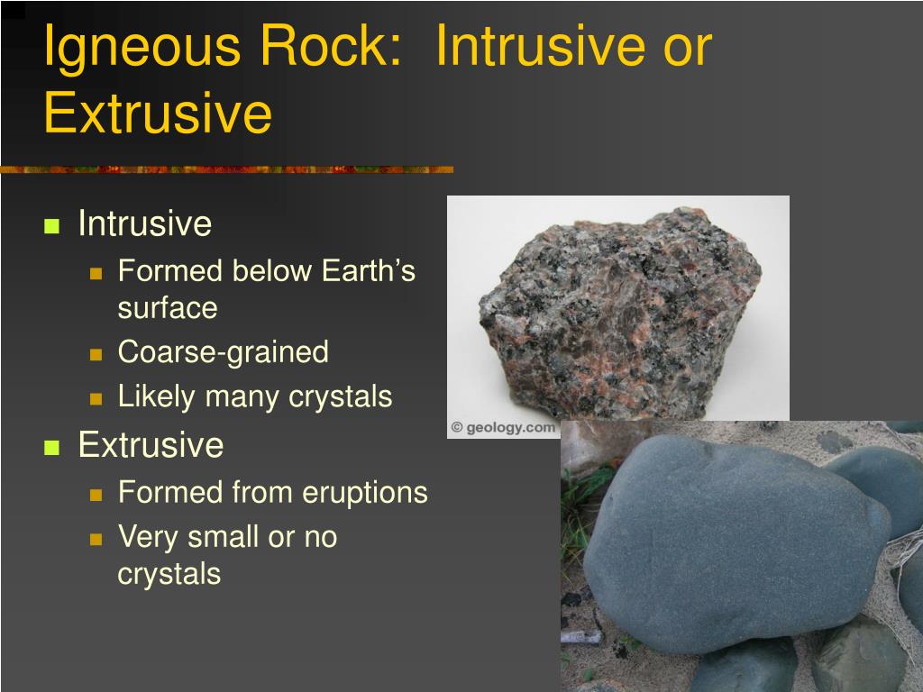 صخور نارية تتشكل تحت سطح الأرض