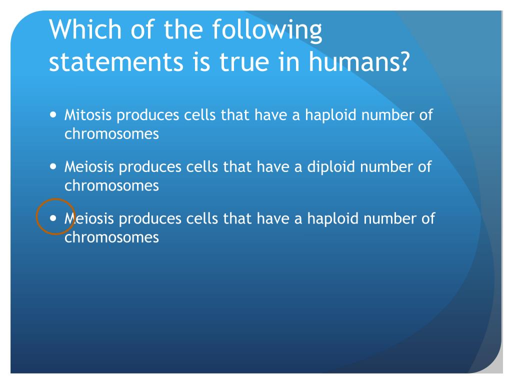 عدد الكروموسومات الناتجة من الأنقسام المتساوي 23 كروموسوم